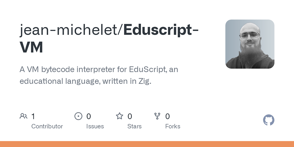 A VM bytecode interpreter for EduScript, an educational language ...