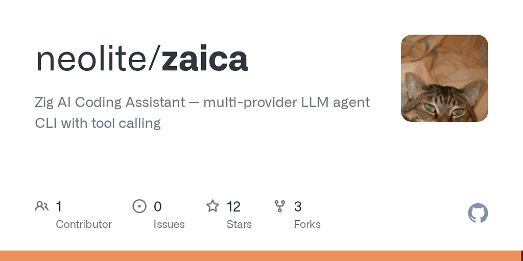 Zaica - Zig AI Coding Assistant — multi-provider LLM agent CLI